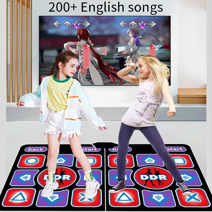 Dance Mat for Adults and Kids - Wireless Dance Pad Game for TV, Fun Kids Dancing Exercise Game,Plug and Play,Birthday Ideas for Girls and Boys,Red
