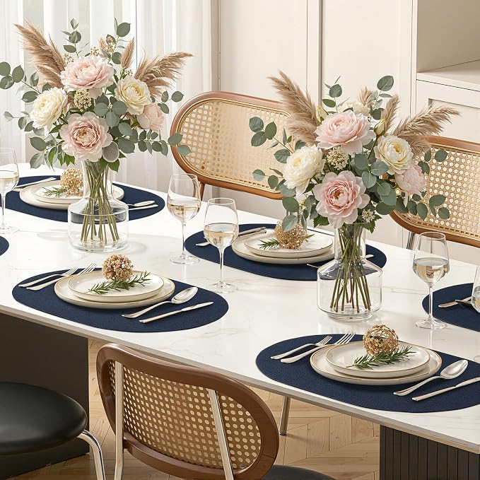 Placemats Set of 8, 11.8 x 17 Inch, Waterproof Wipeable Reversible PU Placemat - Image 9