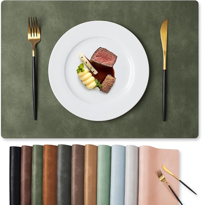MOSAYT Vinyl Placemats Set of 8-12 X 17 Inch by MOSAYT