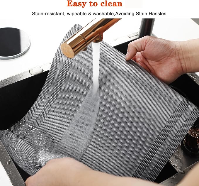 Placemats Set of 4, Vinyl PVC Heat Resistant Washable Placemats Set, Non Slip - Image 5