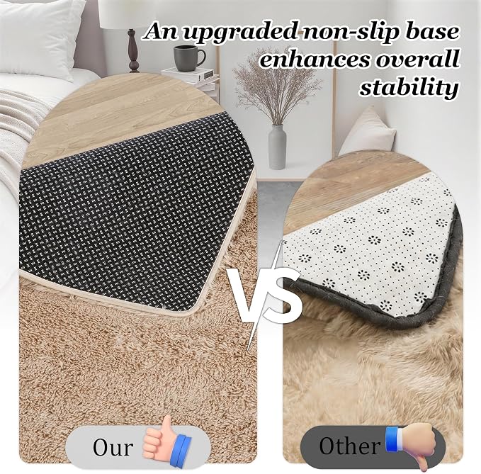 Fluffy Area Rugs 9x12 Living Room Bedroom: Ultra Soft Shag Rug Upgrade Non-Slip - Image 6