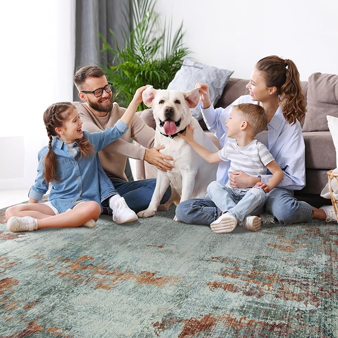 10x14 Area Rugs Large Living Room Rug Washable: Modern Abstract Rug Indoor - Image 8