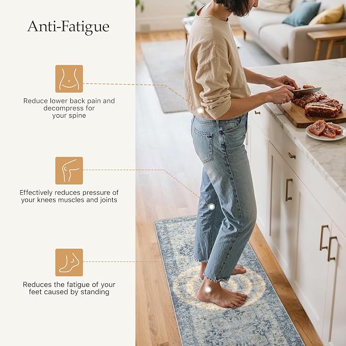 GENIMO Kitchen Mats for Floor, Washable Anti Fatigue Mat for Cushioned - Image 3
