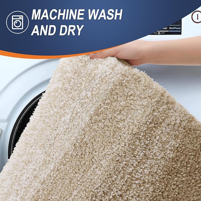 OLANLY Bathroom Runner Rugs Mat 47x20, Extra Soft Absorbent Microfiber Bath Rugs - Image 5