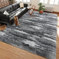 Shag Rugs for Bedroom, 4x6 Abstract Grey Soft Fuzzy Rugs for Living Room by Ailyei