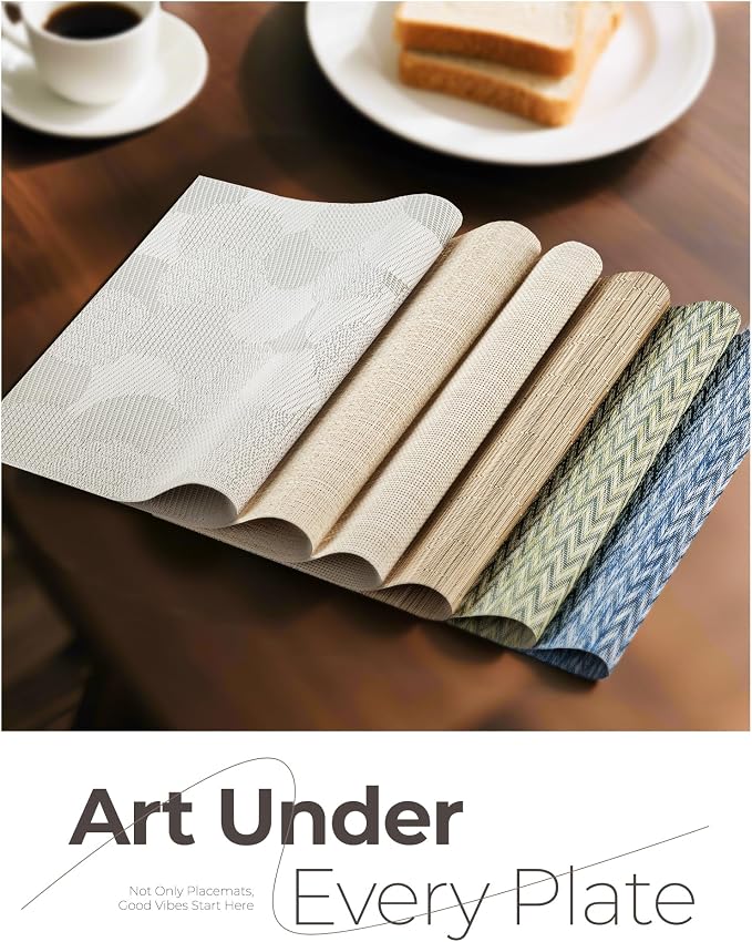 Leetaltree Beige Placemats Set of 6 - Image 8