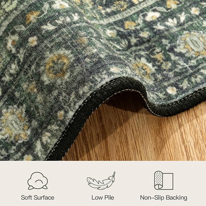 Lofus 2'6"x10' Area Rug for Hallways, Low Pile Soft Carpet Runner for Kitchen - Image 8
