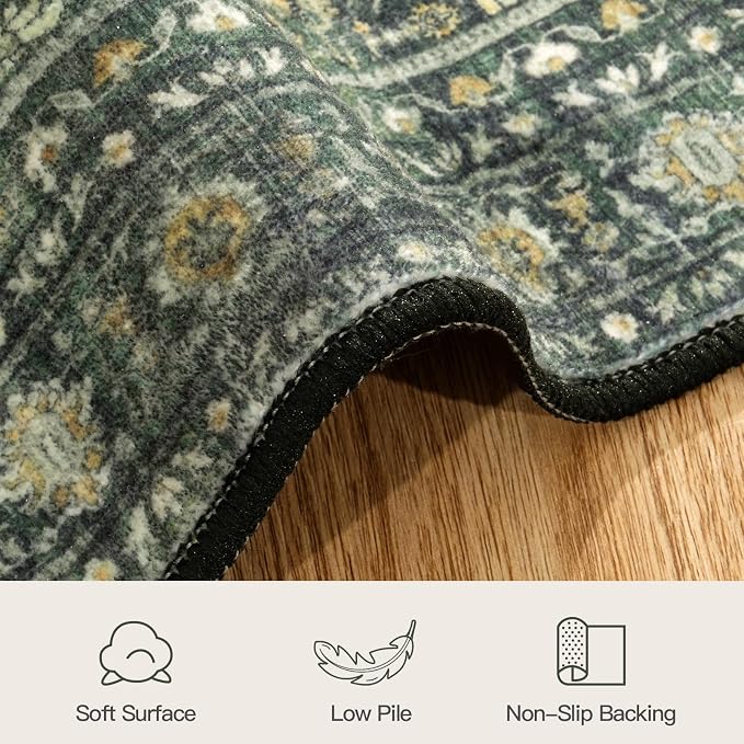 Lofus 2X 8 Area Rug for Hallways, Low Pile Soft Carpet Runner for Kitchen - Image 7