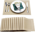 Placemats Set of 12, Vinyl PVC Heat Resistant Washable Placemats Set, Non Slip by BxzanDya-LifeSmartMaker