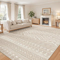 Miukiki 9x12 Area Rug for Living Room Moroccan Washable Rugs Non Slip Indoor by Miukiki