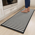 YDKGL Kitchen Rugs Non Slip Washable, Rubber Backing Soft Chenille Braided by YDKGL