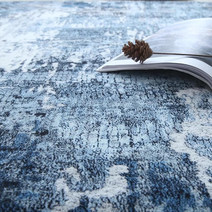 Rugcomf Area Rug 5x7 Washable Rug Boho Soft Abstract Pattern Non-Slip - Image 7