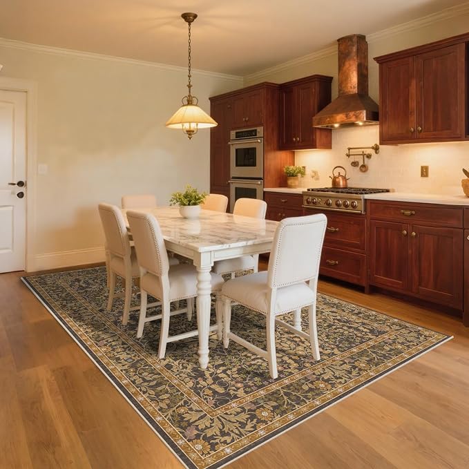 4x6 Area Rug for Bedroom Beside Rug, Laundry Room, Washable Non-Slip Low Pile - Image 3
