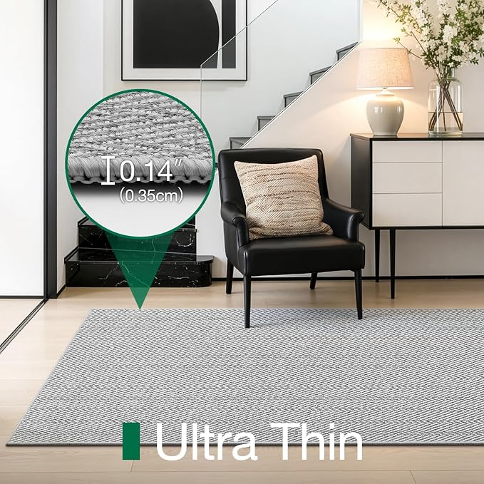 LUMI Ultra Thin Runner Rug for Hallway 2'x8', Non-Slip Entryway Rug - Image 3