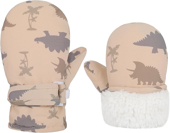 Toddler Gloves Kids Mittens Winter Warm Lined Fleece Gloves Waterproof Snow Baby Mitten for Boys Girls