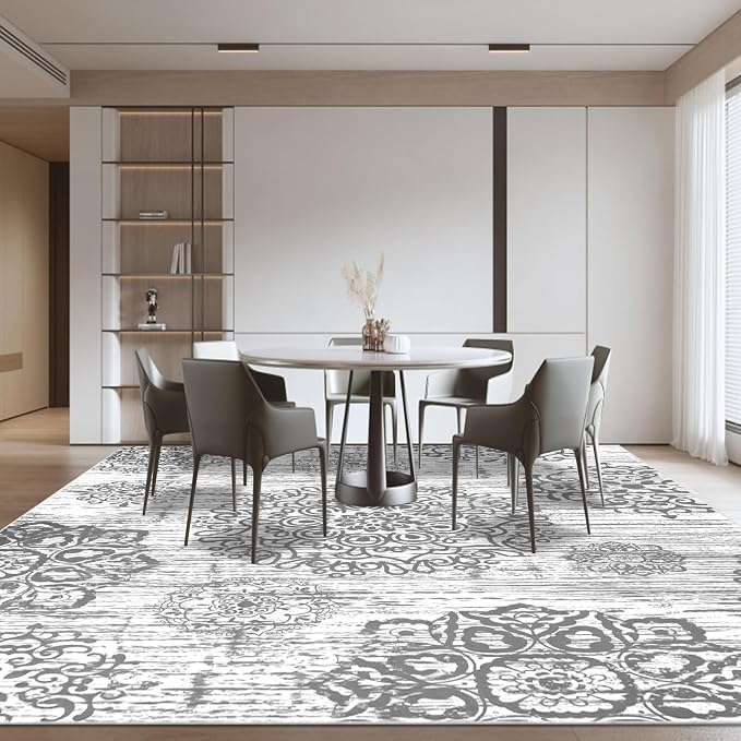 HEBE Area Rugs for Living Room 8'x10', Washable Non Slip Boho Bedroom Rug - Image 8