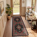 RELEANY Area Rugs Runner 2'x6' Washable Non-Slip, Floral Vintage Distress by RELEANY