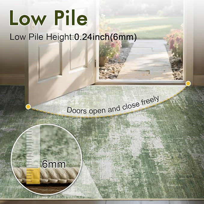 5x7 Ft Area Rugs for Living Room, Soft Non-Slip Washable Rugs Modern Abstract - Image 8