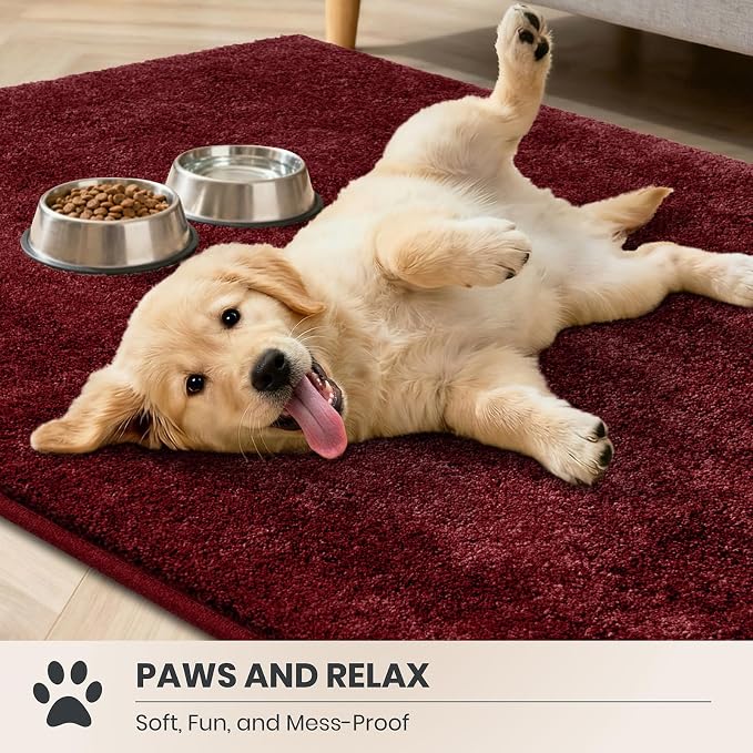 PURRUGS Easy Care Area Rug 4.5ft x 7ft, Non-Slip Washable Entryway Rug - Image 3