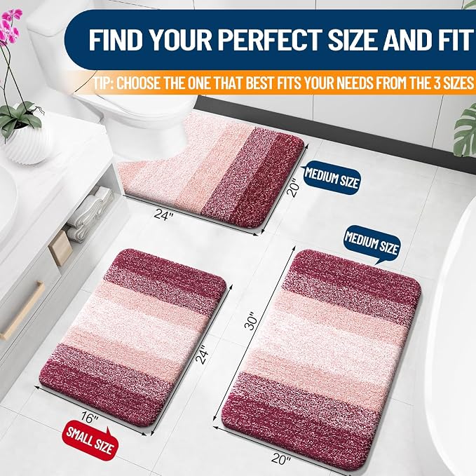 OLANLY Large Bathroom Rugs Mat 50x30, Extra Soft Absorbent Microfiber Bath Rugs - Image 2