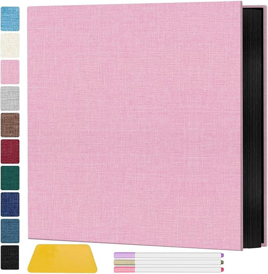 Zesthouse Photo Album Self Adhesive Pages, 60 Pages Magnetic Scrapbook Albums with Sticky Page,Photos Album Holds 8x10 & 5X7 & 4x6 & 6x8 & 3x5, Large Picture Book Ideal for Family,Wedding,Baby