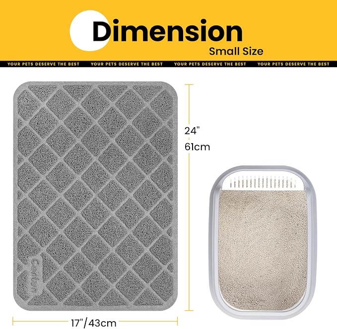 Conlun Cat Litter Mat Litter Trapping Mat, Premium Durable PVC Grid Mesh - Image 2