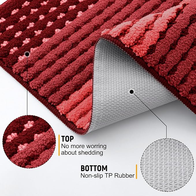 Kitinjoy Indoor Outdoor Door Mat, 59x36 Non-Slip Absorbent Dirt Trapper - Image 3