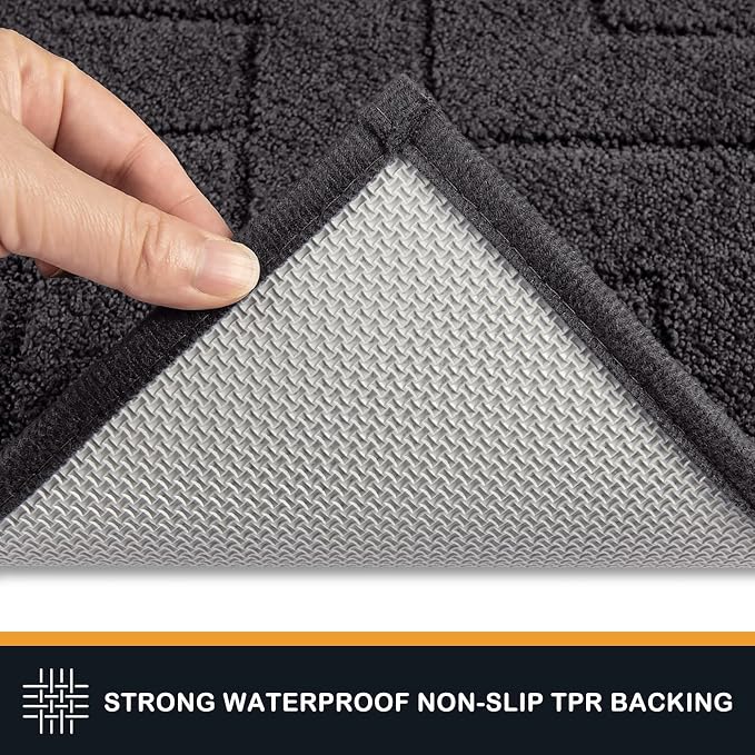 PURRUGS Dirt Trapping Door Mat 24" x 35.5", Non-Slip Machine Washable Entry Rug - Image 4
