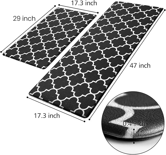 KMAT Kitchen Mat Cushioned Anti-Fatigue Floor Mat, Waterproof Kitchen Mats and - Image 2