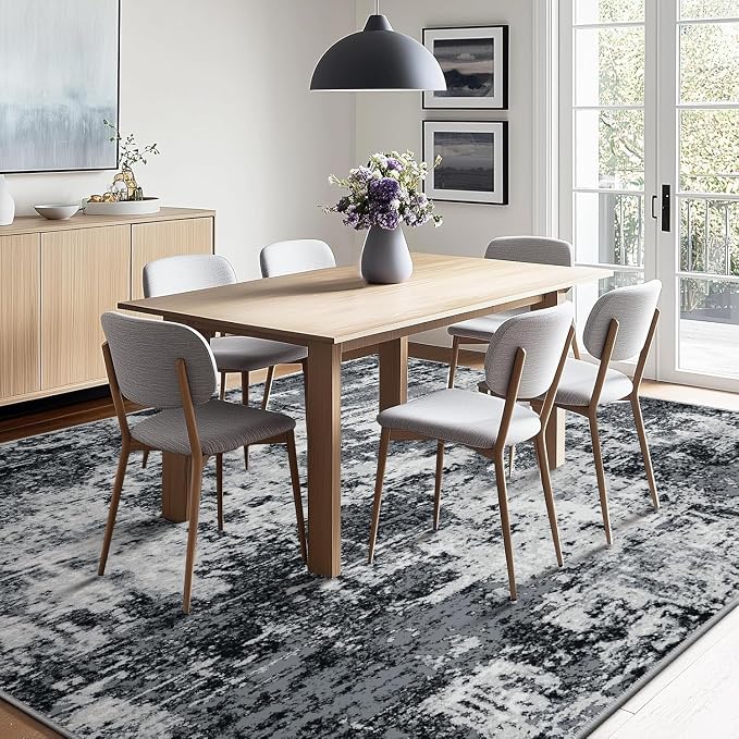 RELEANY Washable Area Rugs 6'x8' Non-Slip Modern Abstract Soft - Image 6
