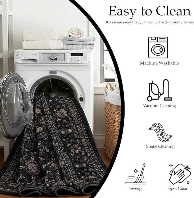 Ruaruarug Washable Area Rug 9x12 - Image 4