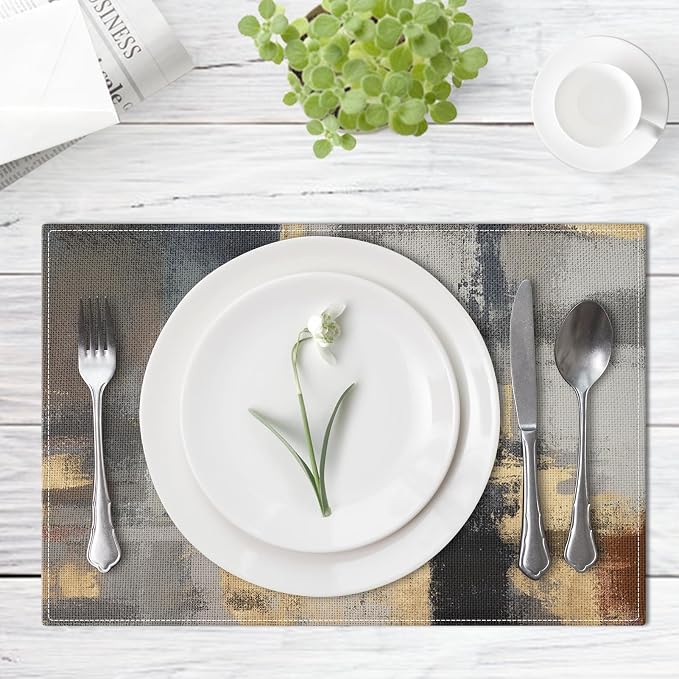 Emvency Farmhouse Placemats Set of 4, 12x18 Inch - Image 4