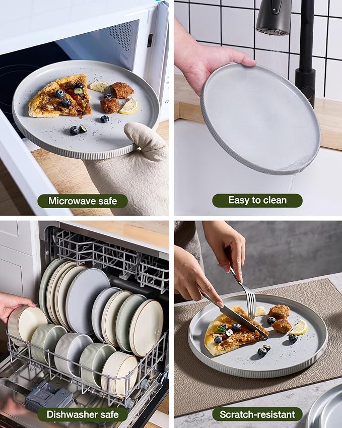 Famiware Star Ceramic Plates and Bowls Sets, Reactive Glaze Dishes - Image 7