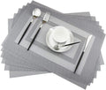 PIGCHCY Placemats Set of 6, Washable Woven Place Mats Vinyl Table Mats Non Slip by PIGCHCY
