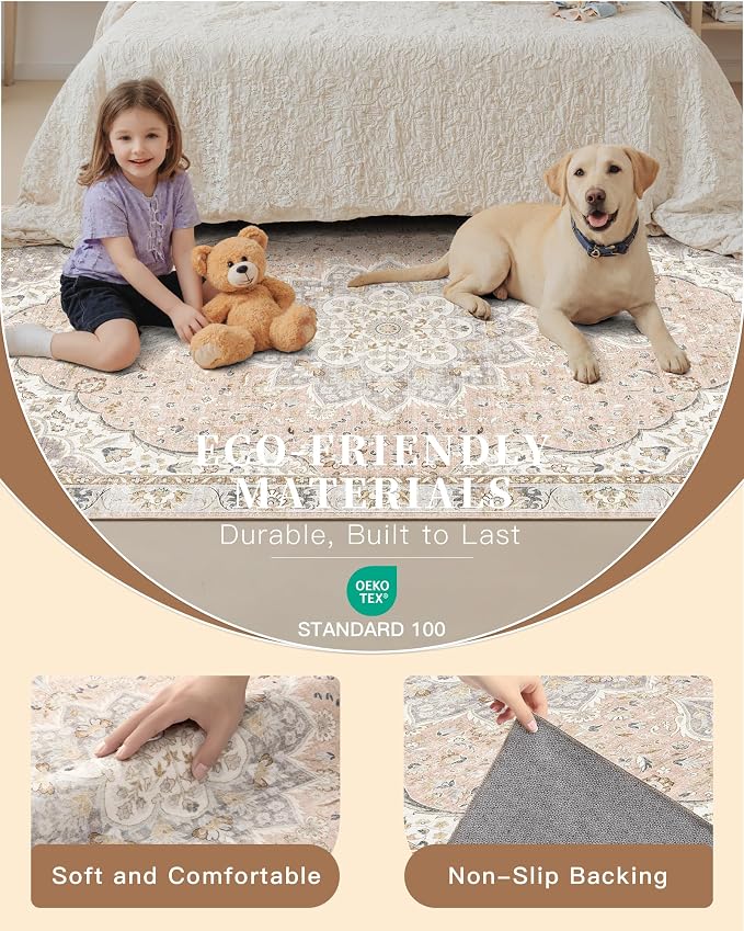 Madane Runner Rugs for Hallway 2x10 Long Washable Non-Slip Hallway Runner Rug - Image 6