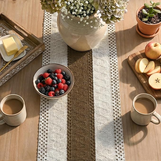 Artoid Mode Coffee Farmhouse Rustic Table Runner 12x36 Inch | Seasonal Holiday - Image 8