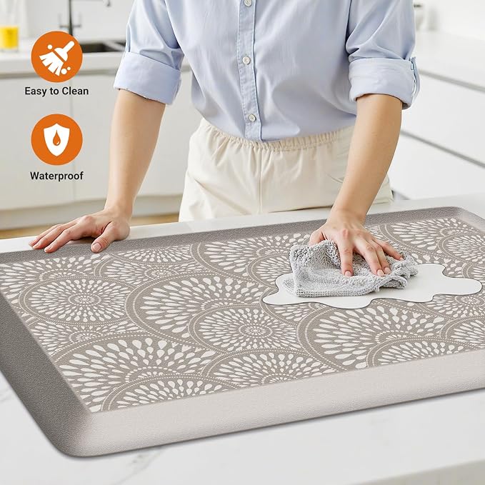 Mattitude 4/5 Inch Kitchen Mat, 17.3x59in Heavy Duty Ergonomic Comfort Foam - Image 3