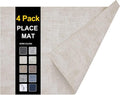 Faux Leather Heat Resistant Placemats 4 Packs, Waterproof Wipeable Dining PU by homing