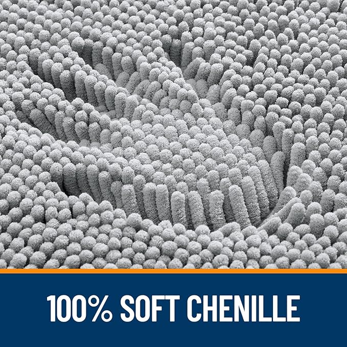 OLANLY Large Bathroom Rugs 70x46, Extra Soft Absorbent Chenille Bath Rugs - Image 3