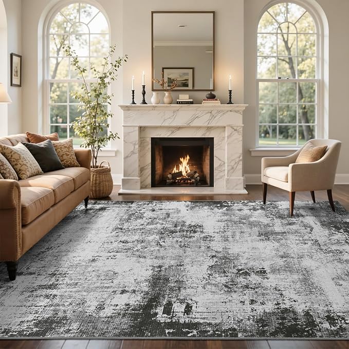 5x7 Ft Area Rugs for Living Room, Soft Non-Slip Washable Rugs Modern Abstract - Image 2