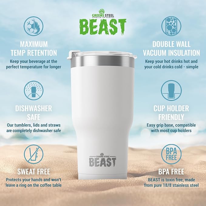 Beast 20 oz Tumbler Stainless Steel Vacuum Insulated Coffee Ice Cup Double Wall - Image 6