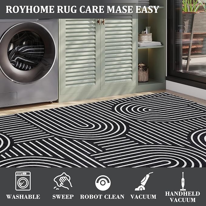 ROYHOME Washable Rug 5x7 Area Rugs - Image 7