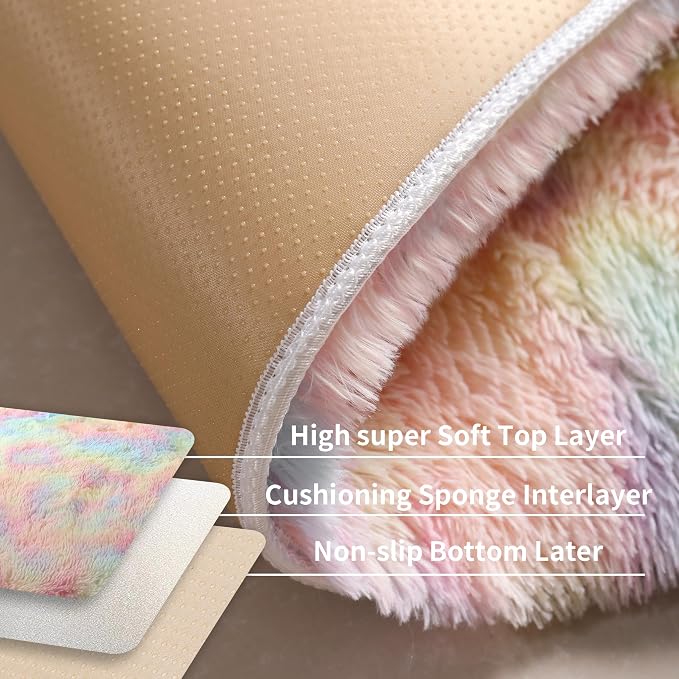 KCHOWUA Fluffy Fuzzy Unicorn Rugs - Image 5