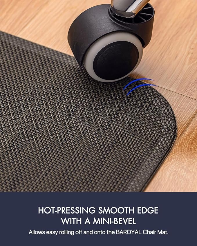 BARoyal Office Chair Mat for Hardwood Floor Under Desk Computer Rolling Chair - Image 6