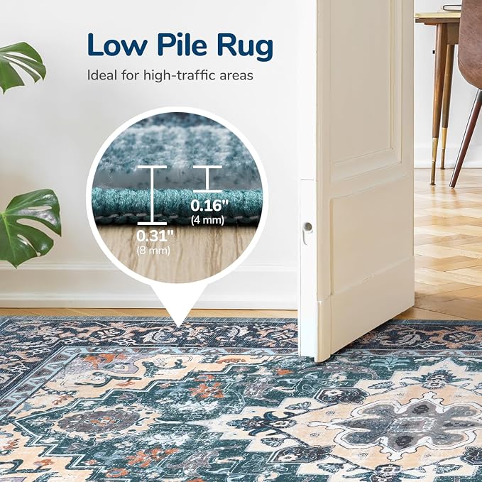 Lessymo 8 x 10 Area Rugs for Living Room, Machine Washable Area Rugs Boho Faux - Image 5