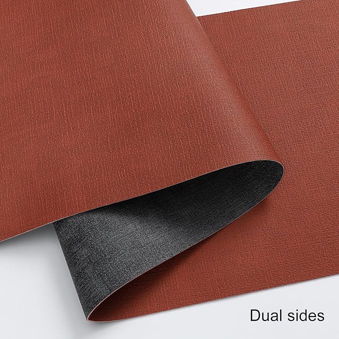 Table Runners 72 Inch Long, Dual-Sided Faux Leather Table Runner | Waterproof - Image 2