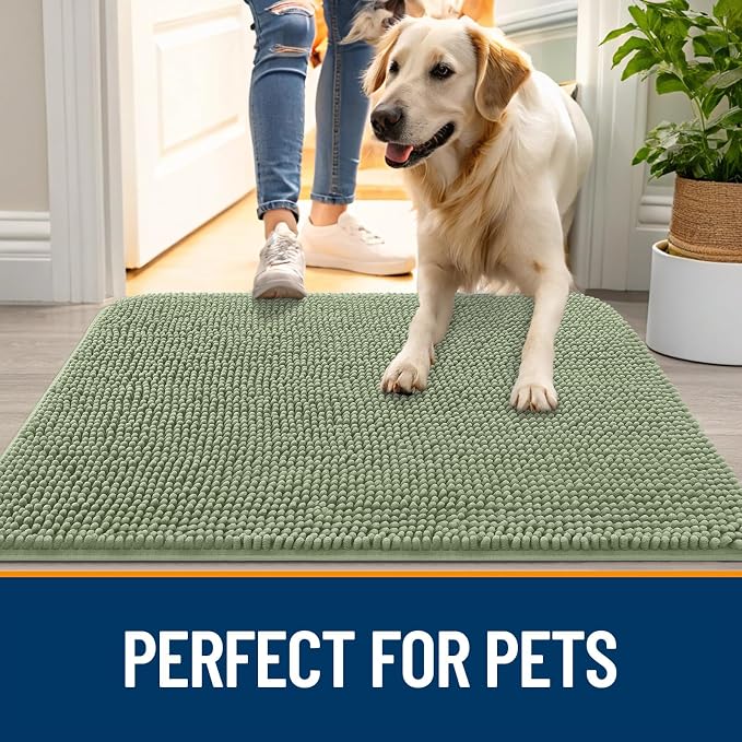 OLANLY Dog Door Mat for Muddy Paws 59x24, Absorbs Moisture and Dirt, Absorbent - Image 6