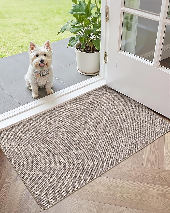 Color&Geometry Ultra Thin Indoor Door Mat 32"x48", Non Slip Rubber Backed Dirt - Image 9