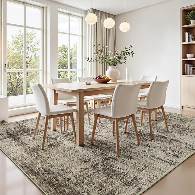 Lofus 5x7 Area Rug for Living Room, Neutral Modern Washable Carpet for Bedroom - Image 3