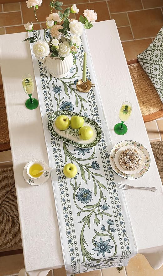 Designer French Linen Extra Long Table Runner, Dining Table, Kitchen Decor - Image 7